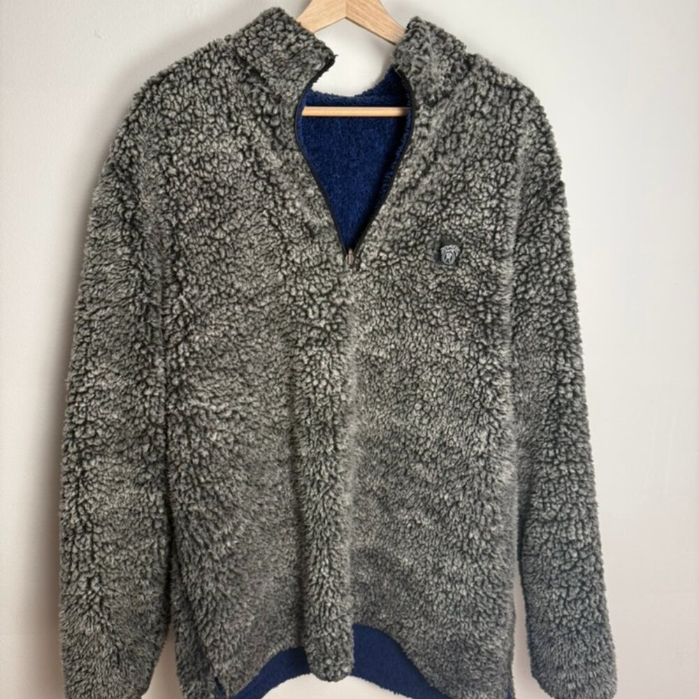 USA Palm Black Sherpa Mystic Quarter Zip